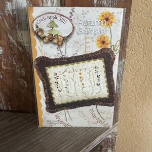 Crab Apple Hill Studio Autumn Sampler embroidered pillow pattern #309